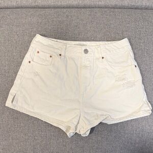 PacSun White High Rise Festival Shorts